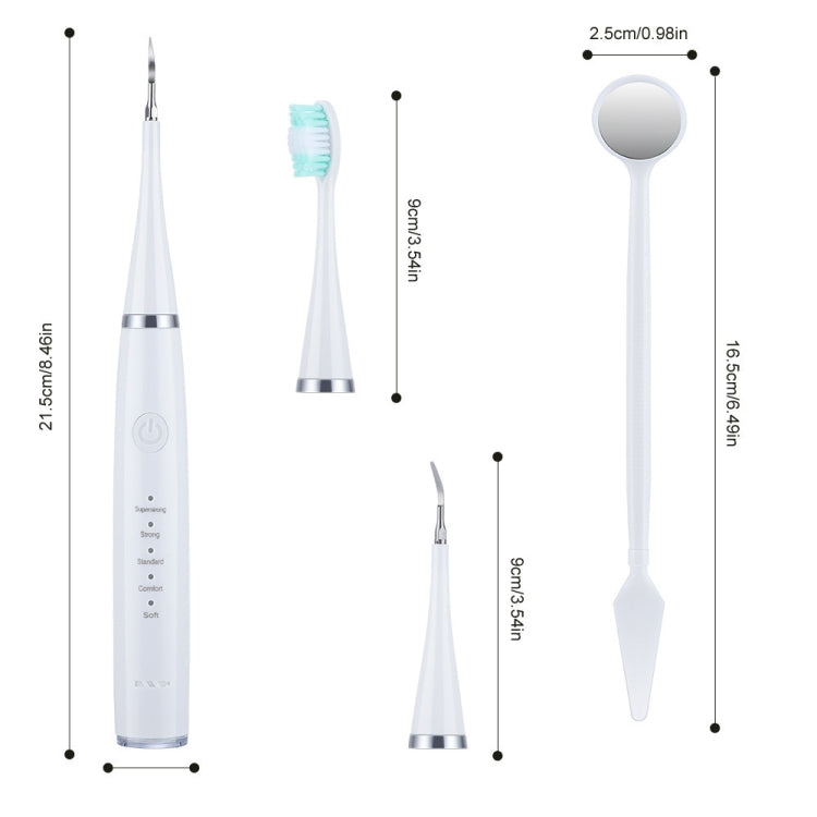 6 In 1 Electric Dental Scaler Calculus Removal Teeth Cleaning Set, Color: Black Exclusive - Oral Irrigators by PMC Jewellery | Online Shopping South Africa | PMC Jewellery | Buy Now Pay Later Mobicred