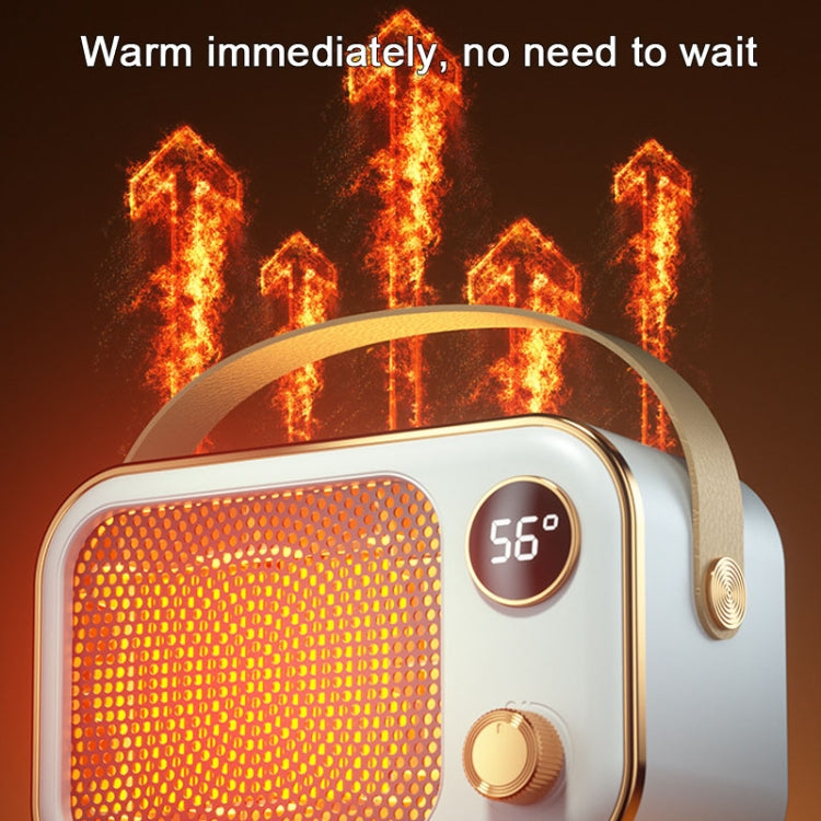 1200W Electric Heater Winter Hand Warmer with Screen Display,EU Plug(White) - Electric Heaters by PMC Jewellery | Online Shopping South Africa | PMC Jewellery | Buy Now Pay Later Mobicred