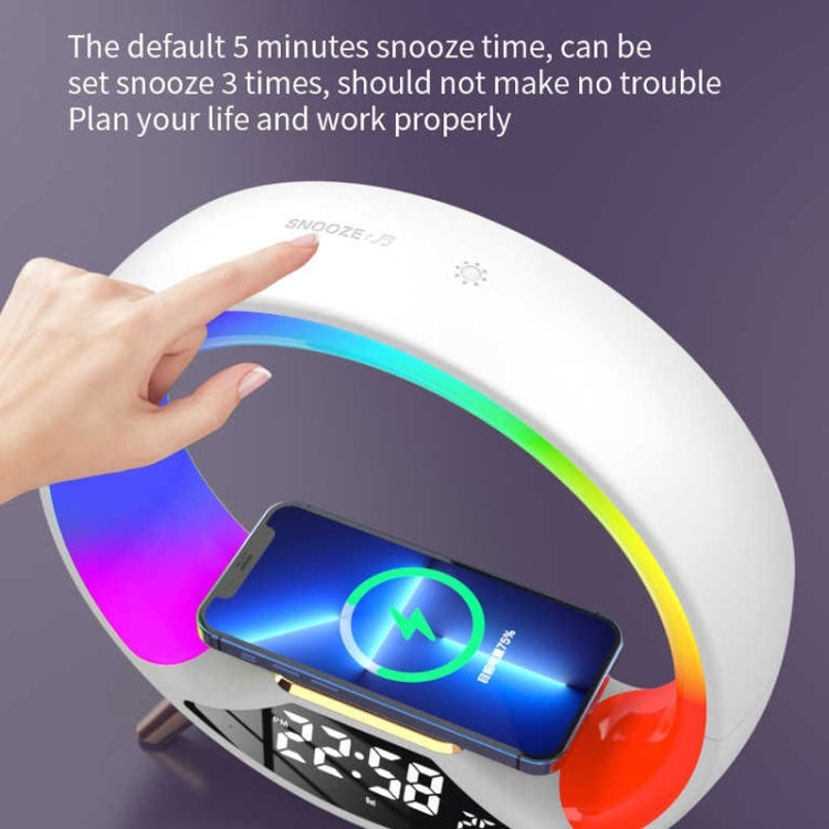 S528 Multifunctional Wireless Charging Bluetooth Speaker with RGB Light & White Noise & Simulated Sunrise(White) - Desktop Speaker by PMC Jewellery | Online Shopping South Africa | PMC Jewellery | Buy Now Pay Later Mobicred