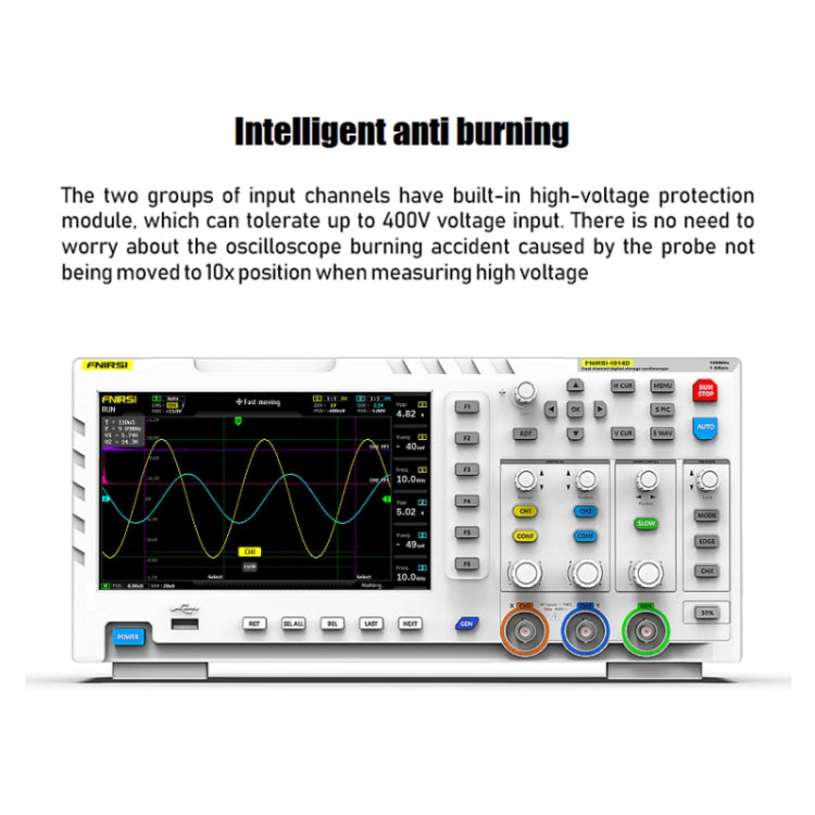 FNIRSI 2 In 1 Dual-Channel 100M Bandwidth Digital Oscilloscope 1GS Sampling Signal Generator, EU Plug 1014D +P4100 Probe - Digital Multimeter by FNIRSI | Online Shopping South Africa | PMC Jewellery | Buy Now Pay Later Mobicred