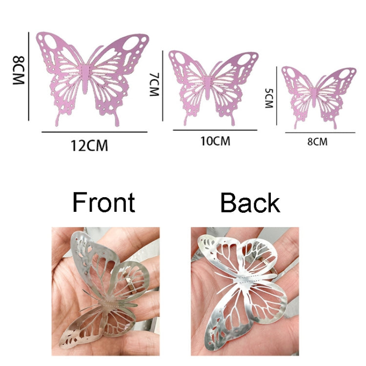 12pcs /Set 3D Simulation Skeleton Butterfly Stickers Home Background Wall Decoration Art Wall Stickers, Type: A Type White - Ornaments by PMC Jewellery | Online Shopping South Africa | PMC Jewellery