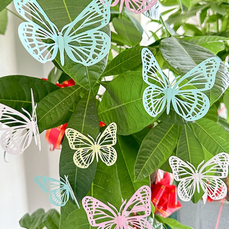 12pcs /Set 3D Simulation Skeleton Butterfly Stickers Home Background Wall Decoration Art Wall Stickers, Type: A Type White - Ornaments by PMC Jewellery | Online Shopping South Africa | PMC Jewellery