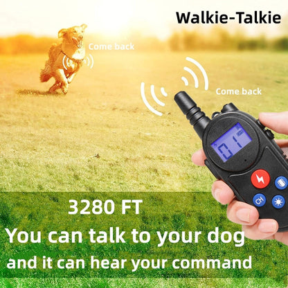 1000m Remote Control Intercom Dog Trainer Electric Shock Vibration Stop Barker(Black) - Training Aids by PMC Jewellery | Online Shopping South Africa | PMC Jewellery