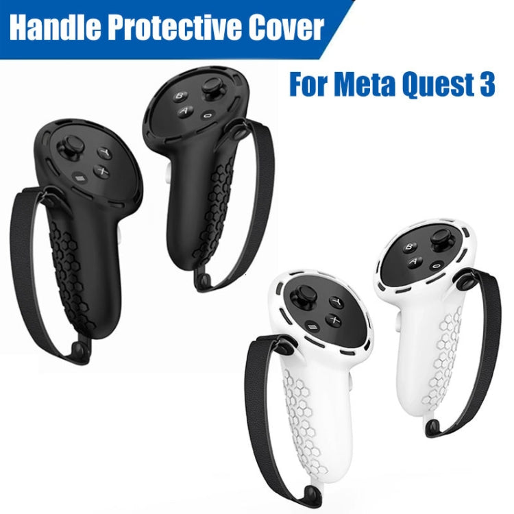 For Meta Quest 3 Controller Silicone Anti-Slip Protective Cover VR Accessories(Black) - VR Accessories by PMC Jewellery | Online Shopping South Africa | PMC Jewellery | Buy Now Pay Later Mobicred