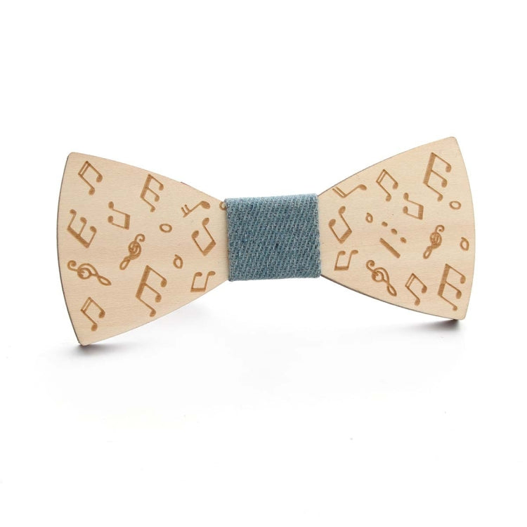 Wooden Bow Tie Men Bow Clothing Decoration, Color: Music Blue - Tie clip by PMC Jewellery | Online Shopping South Africa | PMC Jewellery