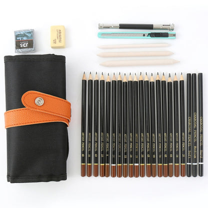 28-in-1 Sketch Drawing Pencil Set 2H-8B Special Pencil for Art Painting - Pencils by PMC Jewellery | Online Shopping South Africa | PMC Jewellery