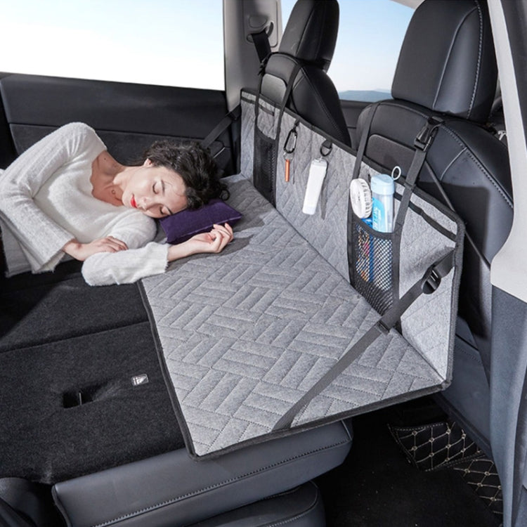 Car Camping Bed Folding Board SUV Rear Row Extension Board For Tesla, Color: Gray Embossed - Seat Accessories by PMC Jewellery | Online Shopping South Africa | PMC Jewellery | Buy Now Pay Later Mobicred