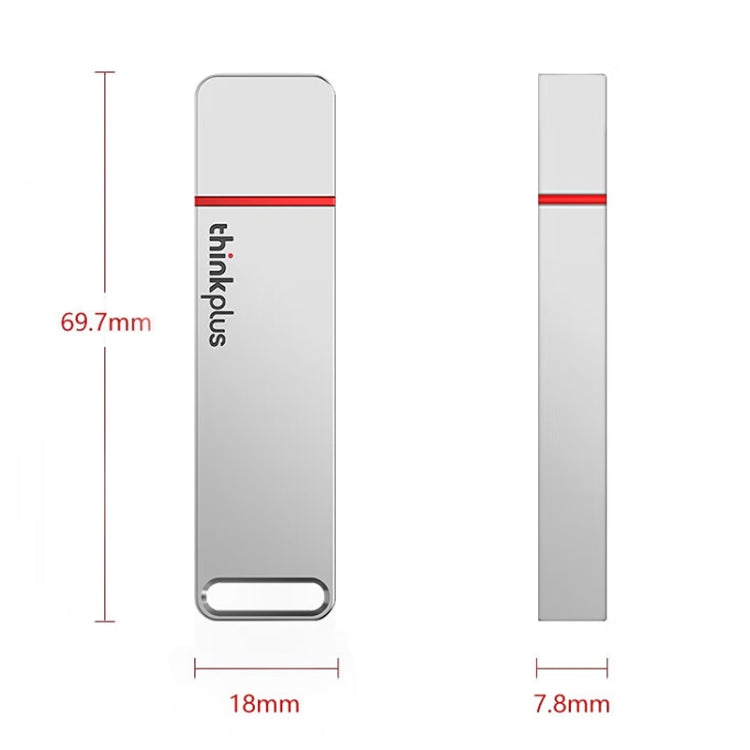 Lenovo Thinkplus TU100Pro USB3.1 Solid State Flash Drive High Capacity Metal USB Memory Disk, Size: 512G(Silver) - USB Flash Drives by Lenovo | Online Shopping South Africa | PMC Jewellery | Buy Now Pay Later Mobicred