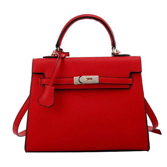 Autumn And Winter Women Hundred Crossbody Handbag Single Shoulder Kelly Bag(Red) - Handbags by PMC Jewellery | Online Shopping South Africa | PMC Jewellery