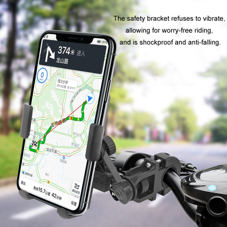 Anti-shake Automatic Locking Motorcycle Navigation Mobile Phone Holder, Random Color Delivery(J3 Car handlebar) - Holder by PMC Jewellery | Online Shopping South Africa | PMC Jewellery | Buy Now Pay Later Mobicred