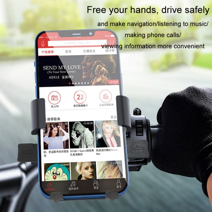 Anti-shake Automatic Locking Motorcycle Navigation Mobile Phone Holder, Random Color Delivery(P1 Rearview Mirror) - Holder by PMC Jewellery | Online Shopping South Africa | PMC Jewellery | Buy Now Pay Later Mobicred