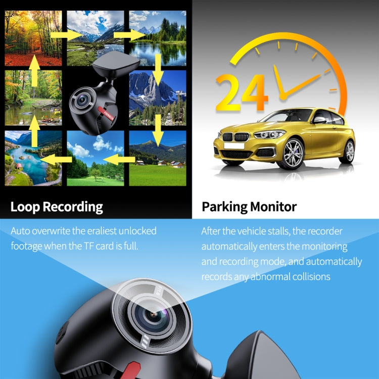 FISANG 2K HD Night Vision Car WIFI Car Driving Recorder, Model: Double Record - Car DVRs by FISANG | Online Shopping South Africa | PMC Jewellery | Buy Now Pay Later Mobicred