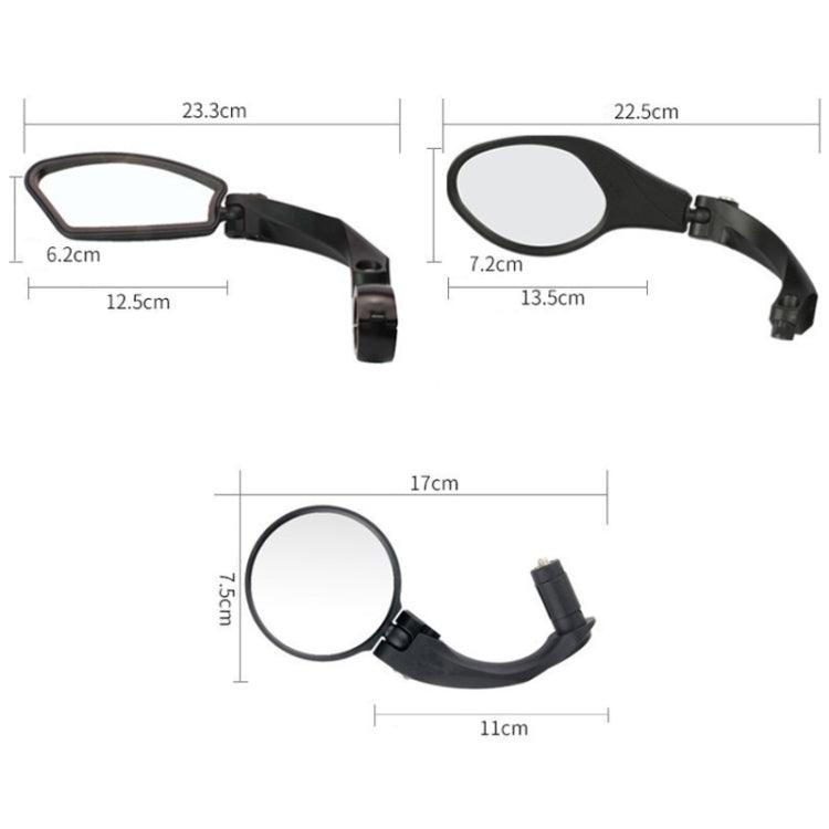 Motorcycle Wide View Rear View Mirror Bicycle Reflector, Color: Ellipse Right - Side Mirrors by PMC Jewellery | Online Shopping South Africa | PMC Jewellery | Buy Now Pay Later Mobicred