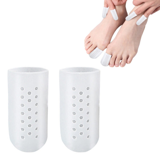 1pair Breathable Perforated Toe Protectors Anti Wear Sleeves, Size: XS(White) - Corrector by PMC Jewellery | Online Shopping South Africa | PMC Jewellery