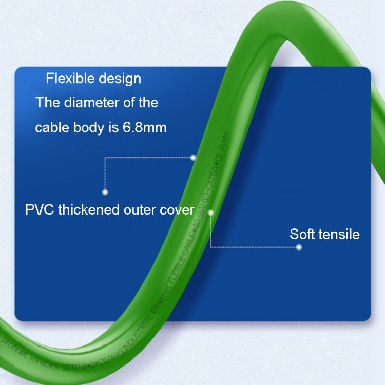 12m CAT6 Double Shielded Gigabit Industrial Cable Vibration-Resistant And Highly Flexible Drag Chain Cable - Lan Cable and Tools by PMC Jewellery | Online Shopping South Africa | PMC Jewellery