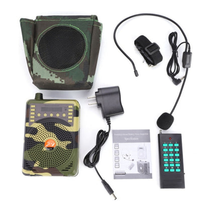 48W Wireless Bluetooth Voice Amplifier with Remote Control Supports USB/TF Card Playback US Plug(Camouflage) - Midrange Speaker & Frequency Divider by PMC Jewellery | Online Shopping South Africa | PMC Jewellery | Buy Now Pay Later Mobicred