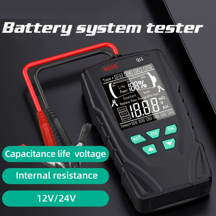 BSIDE Q11 Car Battery Detector 12V/24V Battery Life Capacity Internal Resistance Tester - Electronic Test by BSIDE | Online Shopping South Africa | PMC Jewellery | Buy Now Pay Later Mobicred