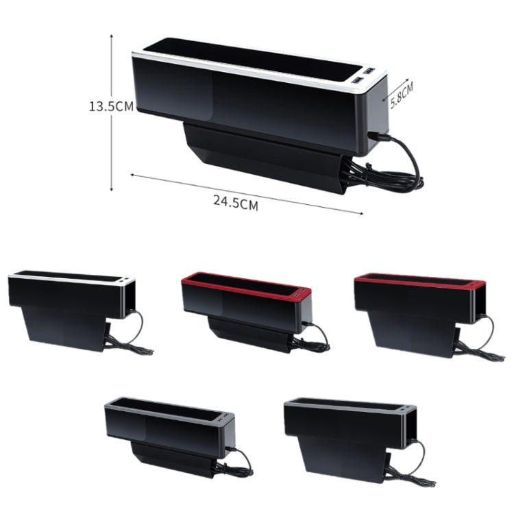 Car Seat Gap Storage Box with 2 USB Charging Port, Color: Co-pilot Red - Stowing Tidying by PMC Jewellery | Online Shopping South Africa | PMC Jewellery | Buy Now Pay Later Mobicred