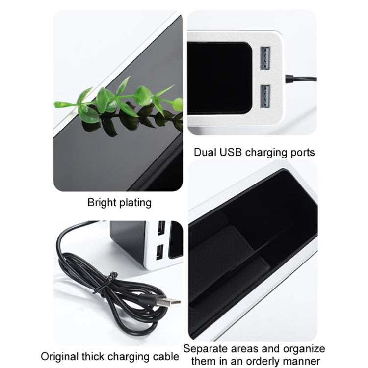 Car Seat Gap Storage Box with 2 USB Charging Port, Color:  Principal Driver Gray - Stowing Tidying by PMC Jewellery | Online Shopping South Africa | PMC Jewellery | Buy Now Pay Later Mobicred