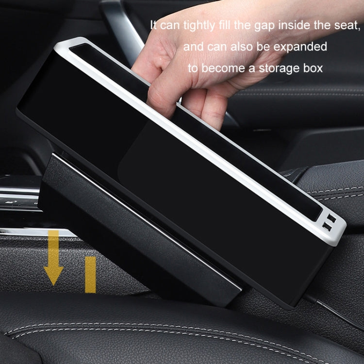 Car Seat Gap Storage Box with 2 USB Charging Port, Color:  Principal Driver Silver - Stowing Tidying by PMC Jewellery | Online Shopping South Africa | PMC Jewellery | Buy Now Pay Later Mobicred