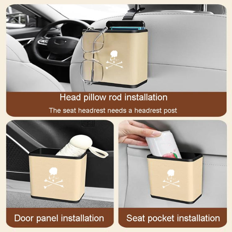 Multifunctional Car Dustbin Car Seatback Door Hanging Storage Box(Black) - Stowing Tidying by PMC Jewellery | Online Shopping South Africa | PMC Jewellery | Buy Now Pay Later Mobicred