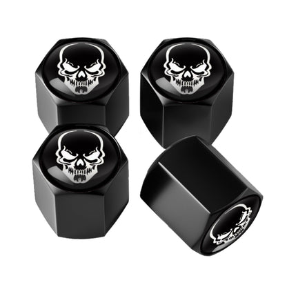 4pcs /Set Skeleton Metal Tire Valve Caps Automobile Modification Universal Valve Core Cover(Black) - Tire Valve Caps by PMC Jewellery | Online Shopping South Africa | PMC Jewellery | Buy Now Pay Later Mobicred