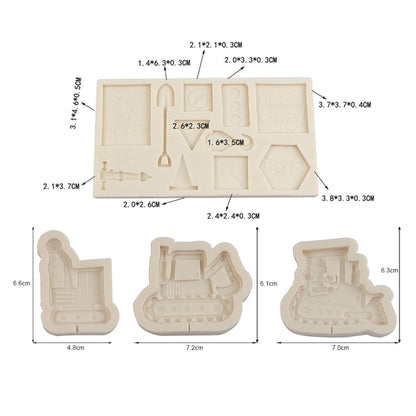 Cartoon Construction Site Tools Engineering Car Cake Decoration Molds, Specification: MK-3057 (Light Gray) - Food Molds by PMC Jewellery | Online Shopping South Africa | PMC Jewellery