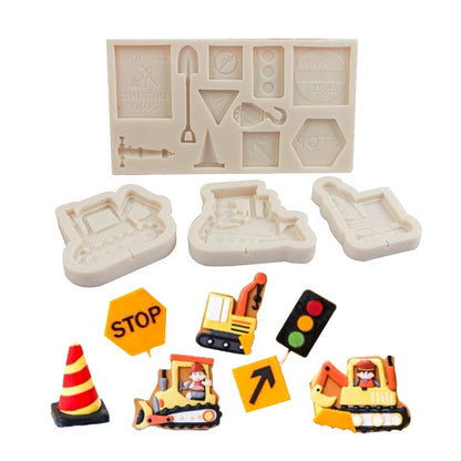 Cartoon Construction Site Tools Engineering Car Cake Decoration Molds, Specification: MK-3058 (Light Gray) - Food Molds by PMC Jewellery | Online Shopping South Africa | PMC Jewellery