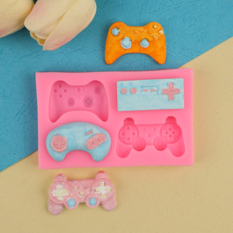 Game Console Gamepad Shape Silicone Mold Fondant Tool Cake Chocolate Mold(Pink) - Food Molds by PMC Jewellery | Online Shopping South Africa | PMC Jewellery