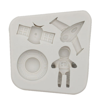 Astronaut Planet Rocket Silicone Fondant Chocolate Mold Cake Decorating Accessories Tools(Grey) - Food Molds by PMC Jewellery | Online Shopping South Africa | PMC Jewellery