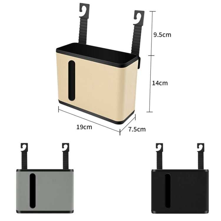 Car Seat Back Hanging Tissue Storage Box(Beige) - Stowing Tidying by PMC Jewellery | Online Shopping South Africa | PMC Jewellery | Buy Now Pay Later Mobicred