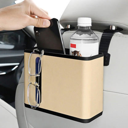 Car Seat Back Hanging Tissue Storage Box(Beige) - Stowing Tidying by PMC Jewellery | Online Shopping South Africa | PMC Jewellery | Buy Now Pay Later Mobicred