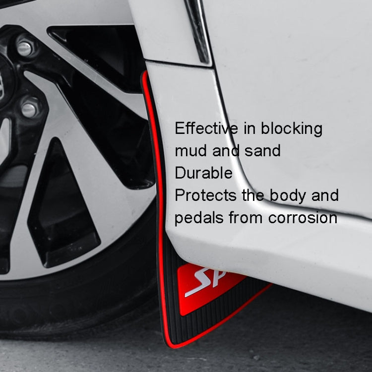 2pcs Car Tire Mud Flap Modification Plastic Anti-Splash Mud Flap, Style: Large Sports - Mudguards by PMC Jewellery | Online Shopping South Africa | PMC Jewellery | Buy Now Pay Later Mobicred