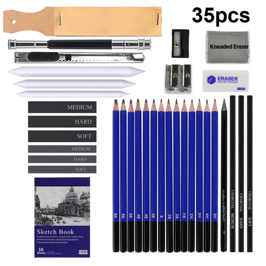 35-in-1 Painting Sketch Pencil Set Professional Drawing Tools(5H-8B) - Art Supplies by PMC Jewellery | Online Shopping South Africa | PMC Jewellery