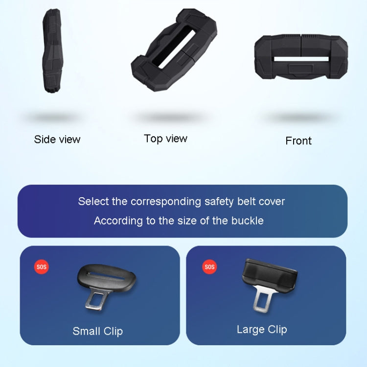 Small Car Seatbelt Buckle Protective Cover Anti Scratch Silicone Protector For Safety Belt Plugs(Black) - Seat Belts & Padding by PMC Jewellery | Online Shopping South Africa | PMC Jewellery | Buy Now Pay Later Mobicred