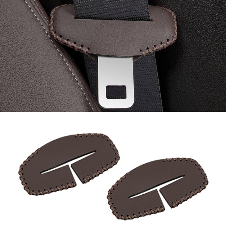 For BMW 1pair Seatbelt Insert Protector Bumper Belt Chuck Decoration(Brown) - Seat Belts & Padding by PMC Jewellery | Online Shopping South Africa | PMC Jewellery | Buy Now Pay Later Mobicred