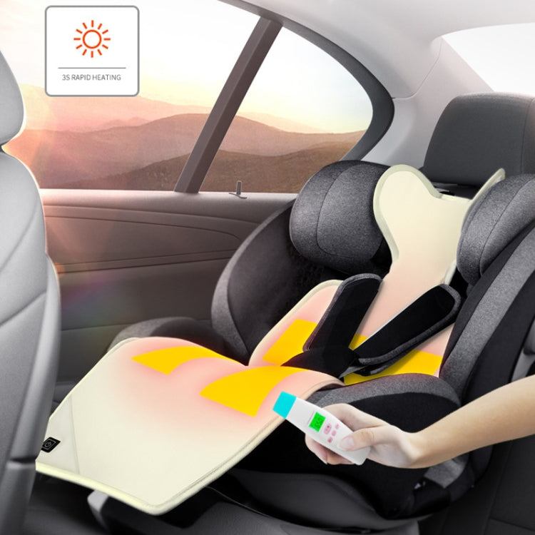 Car USB Heated Seat Cushion Winter Plush Child Seat Pad, Size: 90x32cm(Gray) - Seat Accessories by PMC Jewellery | Online Shopping South Africa | PMC Jewellery | Buy Now Pay Later Mobicred