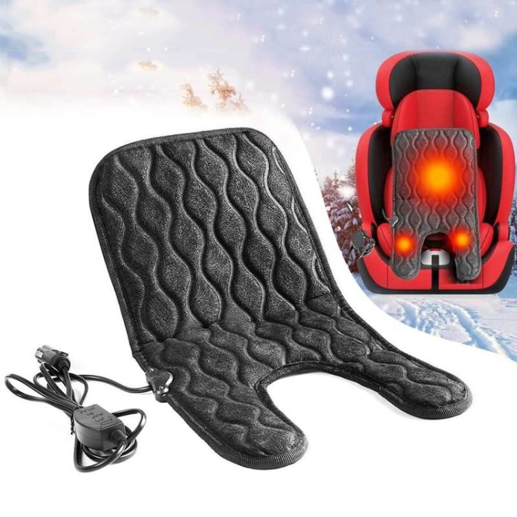 Children Single-Seat Car Winter Electric Heated Seat Cushion(Black) - Seat Accessories by PMC Jewellery | Online Shopping South Africa | PMC Jewellery | Buy Now Pay Later Mobicred