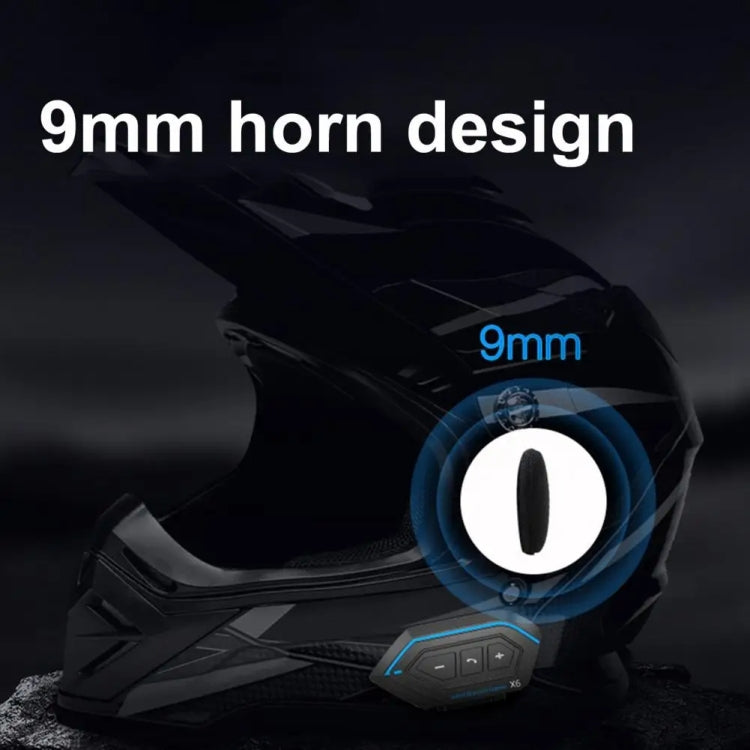 X6 Helmet Bluetooth Headset Wireless Waterproof Moto Handsfree Stereo Headphone(Hard Pipe Wheat) - Motorcycle Walkie Talkie by PMC Jewellery | Online Shopping South Africa | PMC Jewellery | Buy Now Pay Later Mobicred