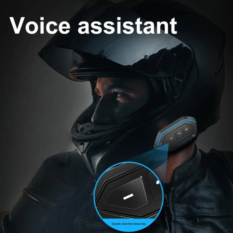 X6 Helmet Bluetooth Headset Wireless Waterproof Moto Handsfree Stereo Headphone(Soft Line Wheat) - Motorcycle Walkie Talkie by PMC Jewellery | Online Shopping South Africa | PMC Jewellery | Buy Now Pay Later Mobicred