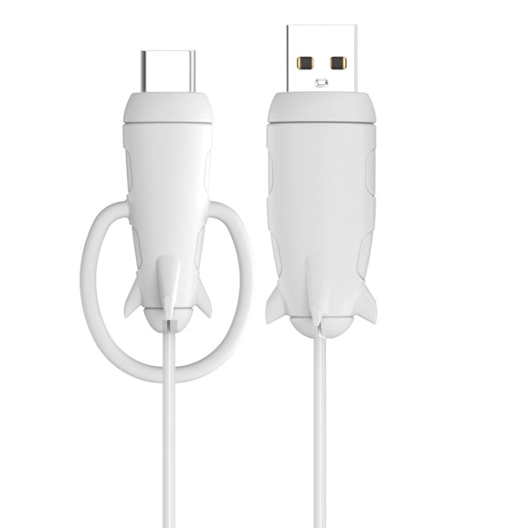 Data Line Protector For IPhone USB Type-C Charger Wire Winder Protection, Spec: Small Head Band +USB Head White - Cable Organizer by PMC Jewellery | Online Shopping South Africa | PMC Jewellery | Buy Now Pay Later Mobicred