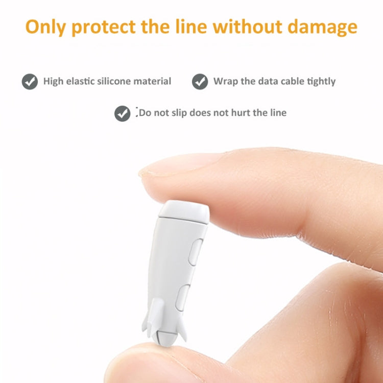 Data Line Protector For IPhone USB Type-C Charger Wire Winder Protection, Spec: Small Head Band +USB Head Black - Cable Organizer by PMC Jewellery | Online Shopping South Africa | PMC Jewellery | Buy Now Pay Later Mobicred