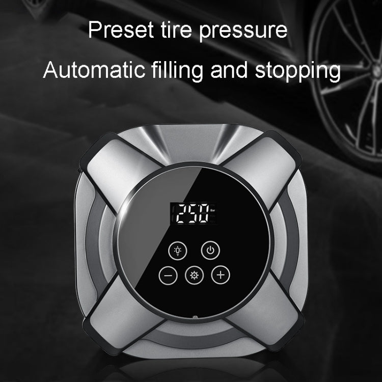 22 Cylinders Car Intelligent Digital Display Inflator Pump Portable Car Tire Pneumatic Engine(Silver) - Inflatable Pump by PMC Jewellery | Online Shopping South Africa | PMC Jewellery