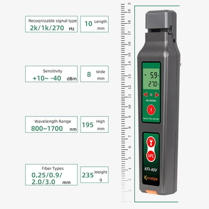 Komshine Fiber Optic Identifier Optical Cable Signal Direction Identifier With VFL Red Light 10mW(KFI-40V) - Fiber Optic Test Pen by Komshine | Online Shopping South Africa | PMC Jewellery