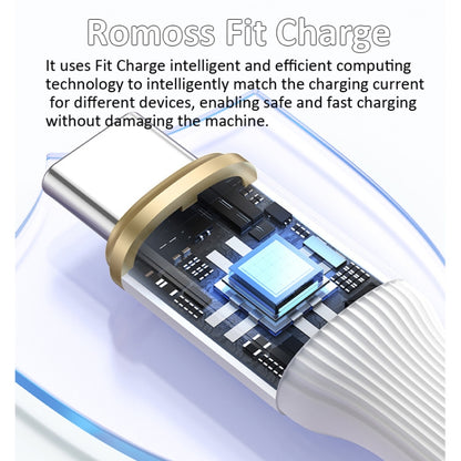 ROMOSS PD100W 3-In-1 Retractable Data Cable Type-C/USB-C To 8 Pin & Type-C & Micro Line 1.1m(Blue) - Multifunction Cable by ROMOSS | Online Shopping South Africa | PMC Jewellery | Buy Now Pay Later Mobicred