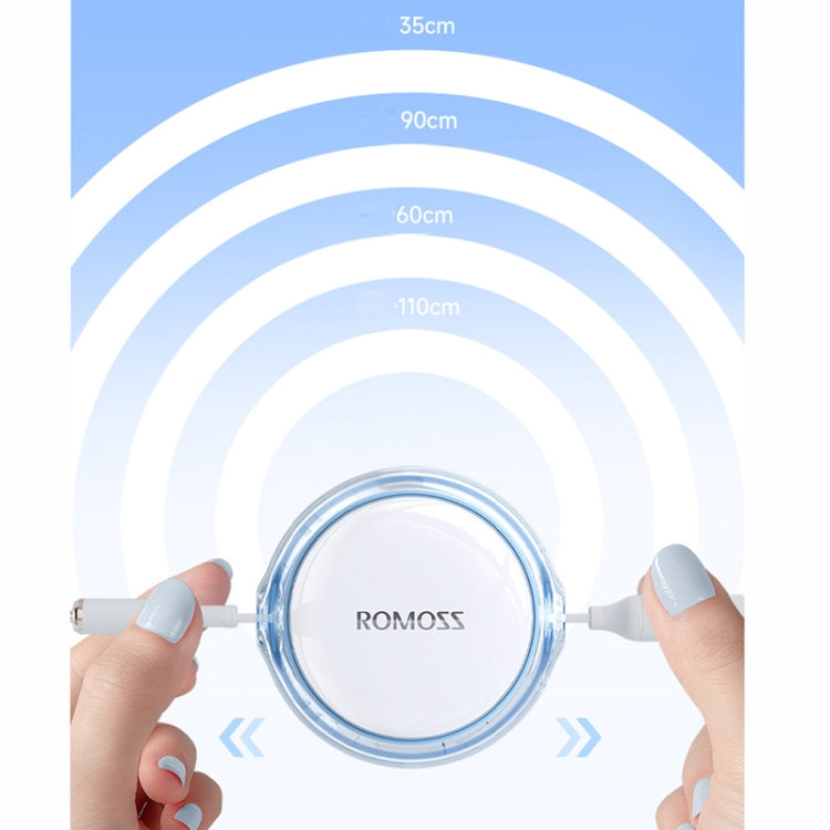 ROMOSS PD100W 3-In-1 Retractable Data Cable Type-C/USB-C To 8 Pin & Type-C & Micro Line 1.1m (White) - Multifunction Cable by ROMOSS | Online Shopping South Africa | PMC Jewellery | Buy Now Pay Later Mobicred