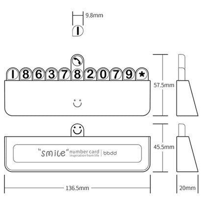 bbdd Temporary Parking License Plate Concealable Car Removal Number Plate(Piano Edition) - Parking Card by bbdd | Online Shopping South Africa | PMC Jewellery