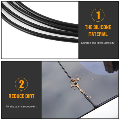 For Tesla Model 3 3m Skylight Sealing Waterproof Strips Windshield Noise Reduction Sound Isolation Ring(Black) - sealing strips by PMC Jewellery | Online Shopping South Africa | PMC Jewellery | Buy Now Pay Later Mobicred