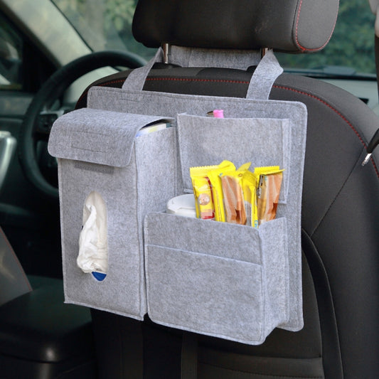 Felt Car Storage Bag Car Back Seat Hanging Organizer Bag(Light Gray) - Stowing Tidying by PMC Jewellery | Online Shopping South Africa | PMC Jewellery | Buy Now Pay Later Mobicred