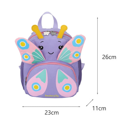 Children Schoolbag Shoulder Bag Girls Cute Cartoon Butterfly Backpack(Rose Red) - Double-shoulder Bags by PMC Jewellery | Online Shopping South Africa | PMC Jewellery